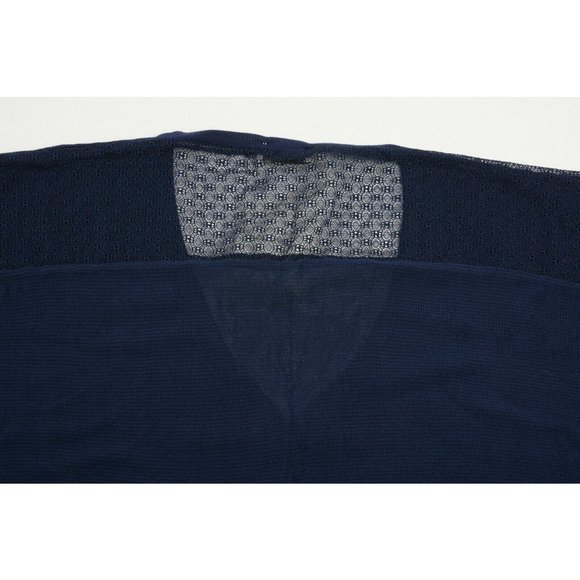 New Cashmere Company Women's 44/46 Blue Knit Cotton Silk V-Neck Cardigan Sweater - Picture 7 of 10